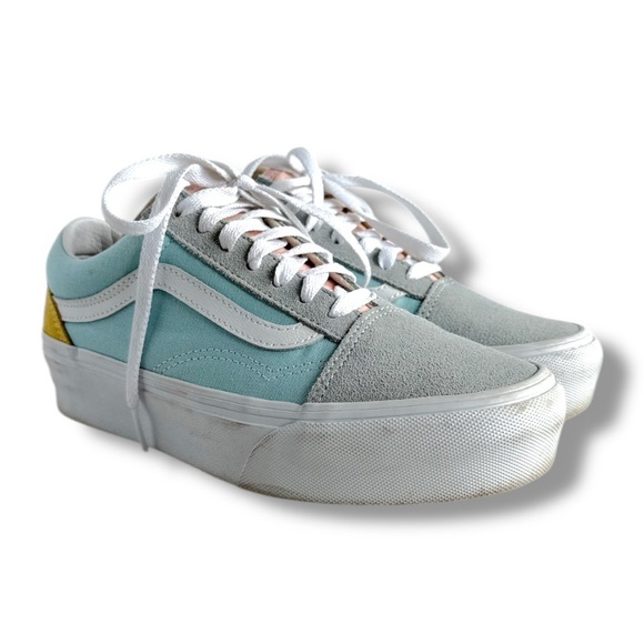 Vans Old Skool Pastel Colorblock Platform Shoes - Picture 1 of 16